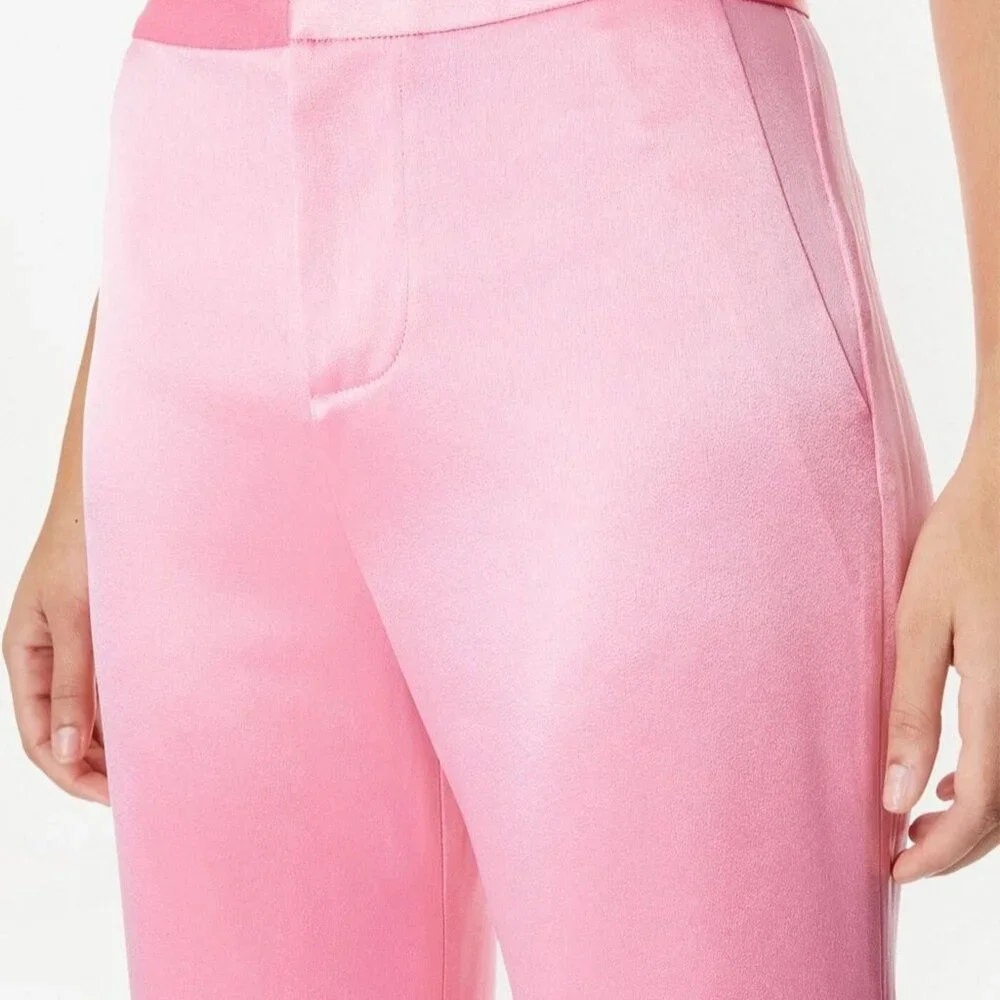 Alice + Olivia Deanna Satin-Finish Palazzo Pants - Size 4 NWT - Picture 13 of 13